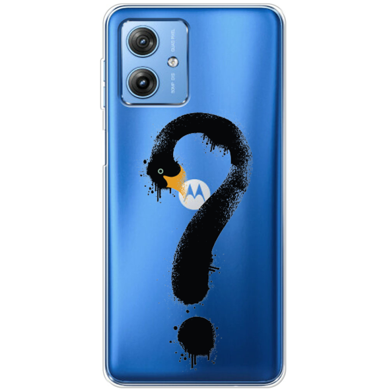 Прозрачный чехол BoxFace Motorola G54 5G Swan question