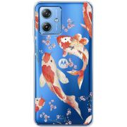 Прозрачный чехол BoxFace Motorola G54 5G Japanese Koi Fish