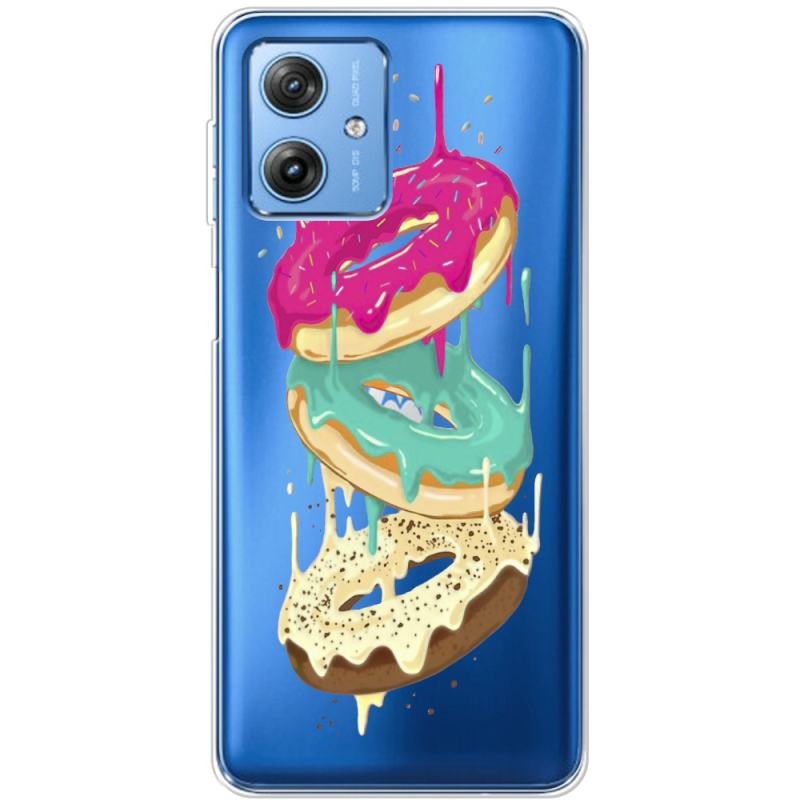 Прозрачный чехол BoxFace Motorola G54 5G Donuts