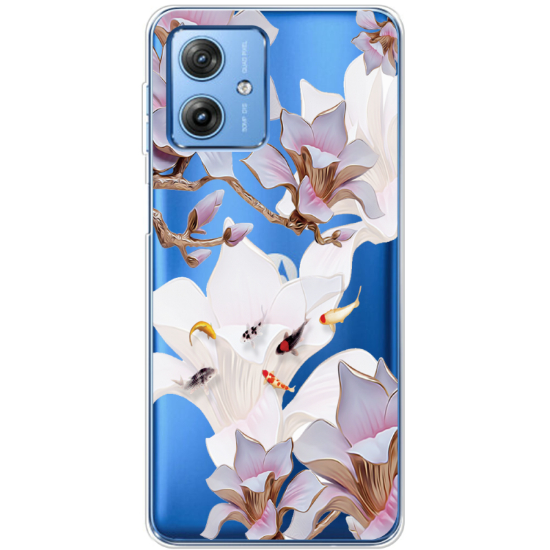 Прозрачный чехол BoxFace Motorola G54 5G Chinese Magnolia