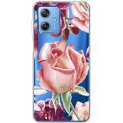 Прозрачный чехол BoxFace Motorola G54 5G Rose