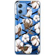 Прозрачный чехол BoxFace Motorola G54 5G Cotton flowers