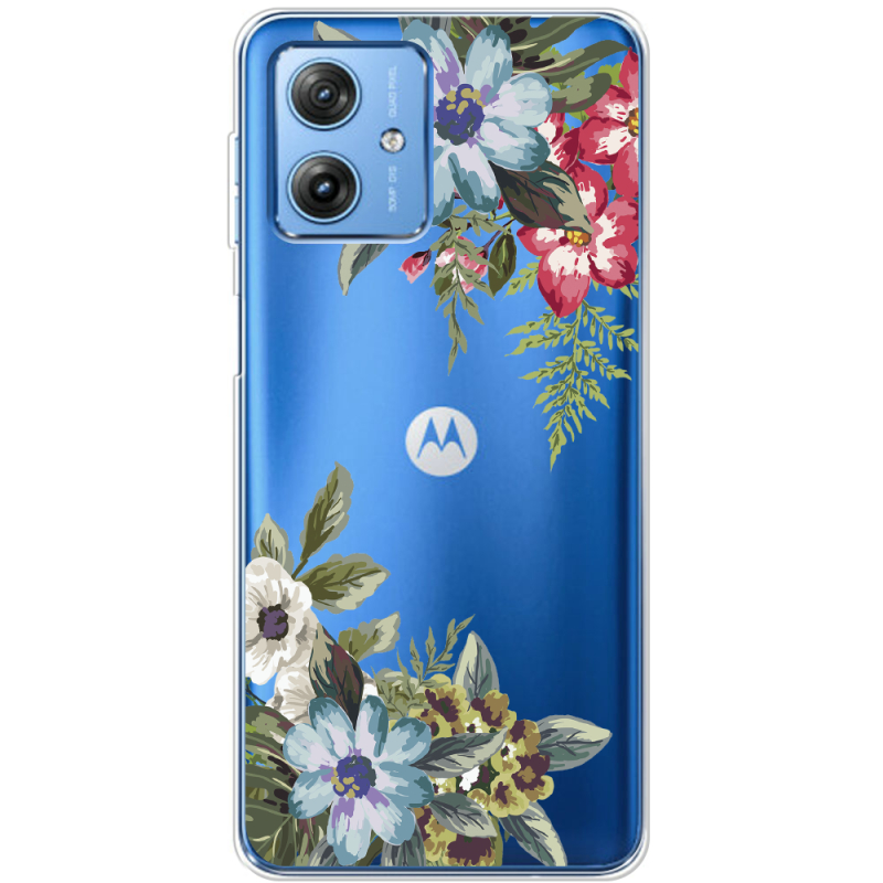 Прозрачный чехол BoxFace Motorola G54 5G Floral