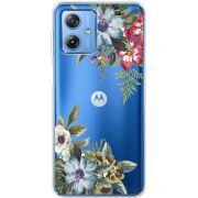 Прозрачный чехол BoxFace Motorola G54 5G Floral