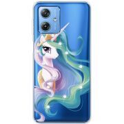 Чехол со стразами Motorola G54 5G Unicorn Queen