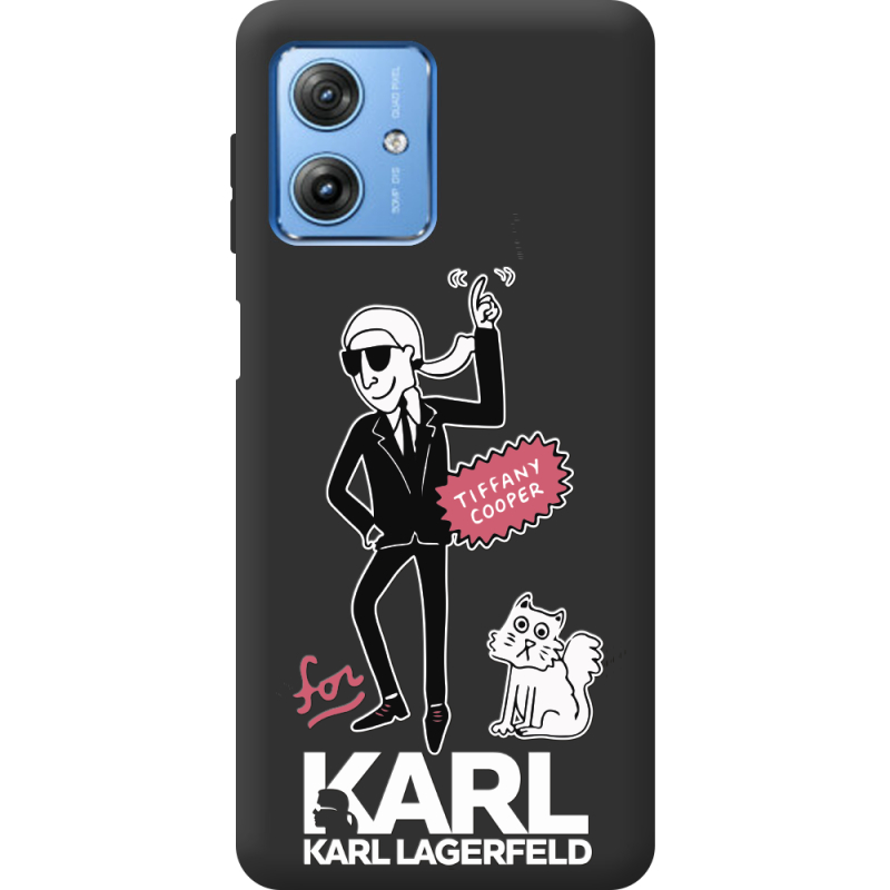 Черный чехол BoxFace Motorola G54 5G For Karl