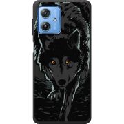 Черный чехол BoxFace Motorola G54 5G Wolf