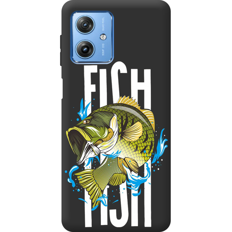 Черный чехол BoxFace Motorola G54 5G Fish