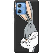 Черный чехол BoxFace Motorola G54 5G Lucky Rabbit
