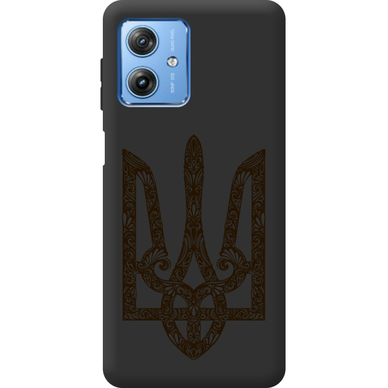 Черный чехол BoxFace Motorola G54 5G Ukrainian Trident