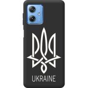 Черный чехол BoxFace Motorola G54 5G Тризуб монограмма ukraine