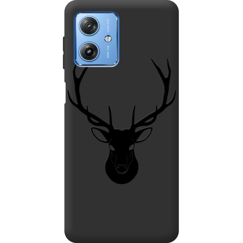 Черный чехол BoxFace Motorola G54 5G Deer