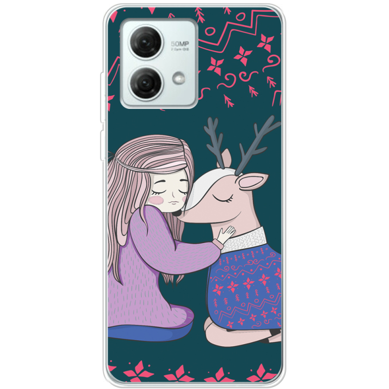 Чехол BoxFace Motorola G84 Girl and deer