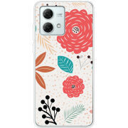 Чехол BoxFace Motorola G84 Line Flowers