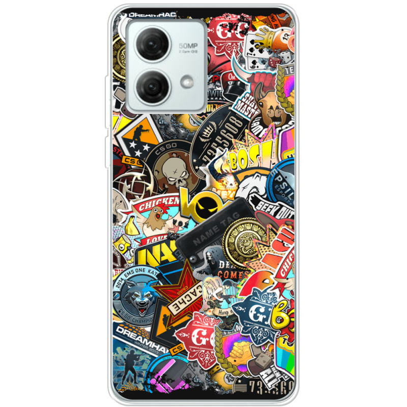 Чехол BoxFace Motorola G84 CS:Go Stickerbombing