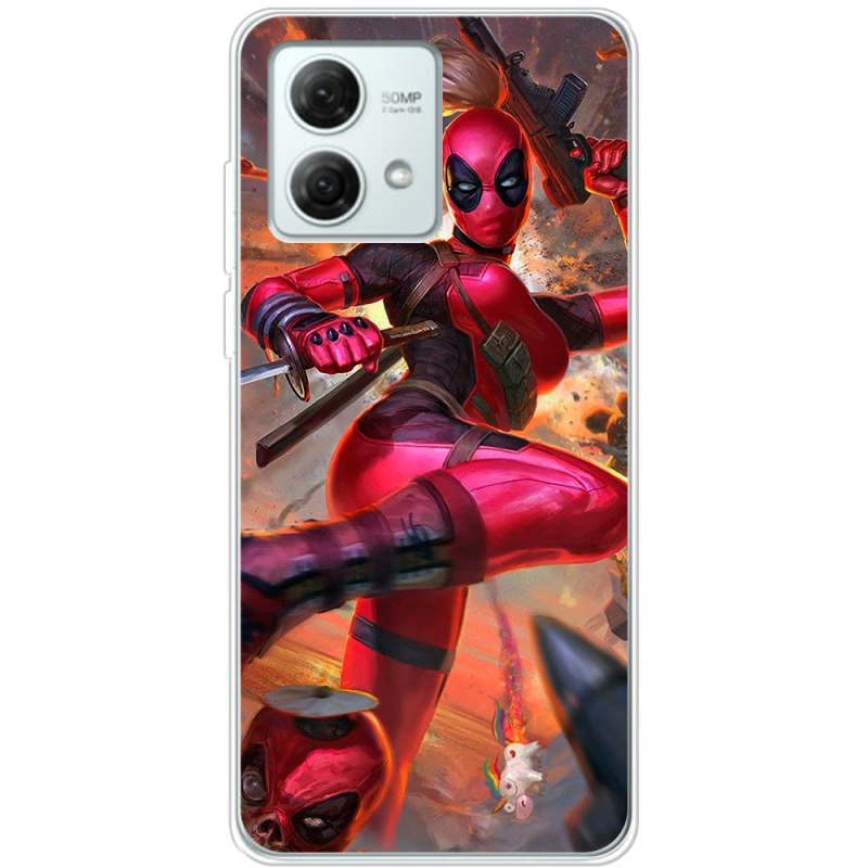 Чехол BoxFace Motorola G84 Woman Deadpool