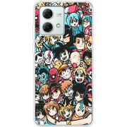 Чехол BoxFace Motorola G84 Anime Stickers