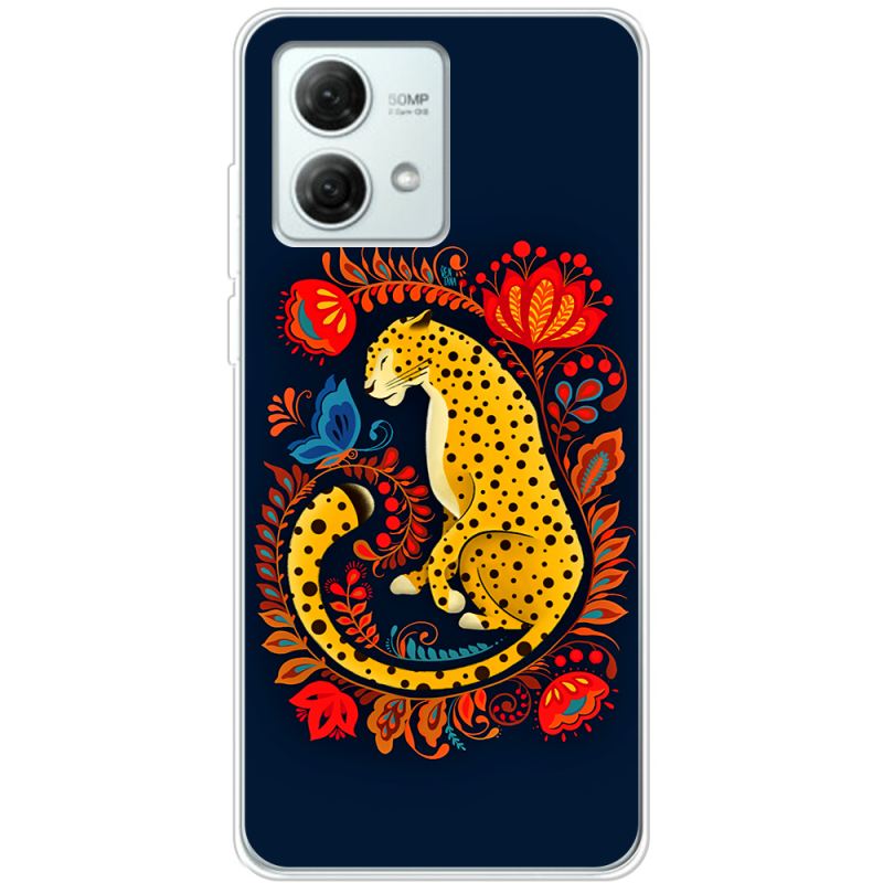 Чехол BoxFace Motorola G84 Petrykivka Leopard