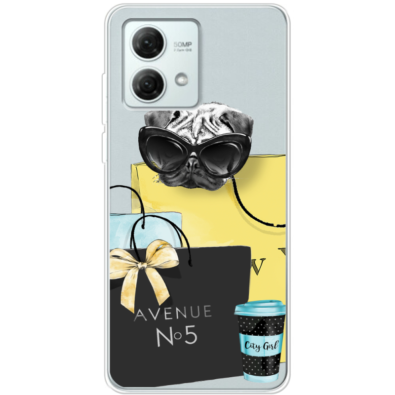 Прозрачный чехол BoxFace Motorola G84 Fashion Pug
