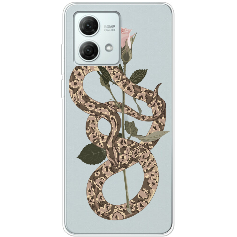 Прозрачный чехол BoxFace Motorola G84 Glamor Snake