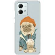 Прозрачный чехол BoxFace Motorola G84 Dog Coffeeman