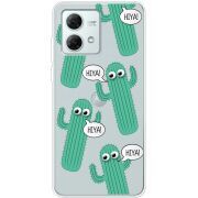 Прозрачный чехол BoxFace Motorola G84 с 3D-глазками HIYA