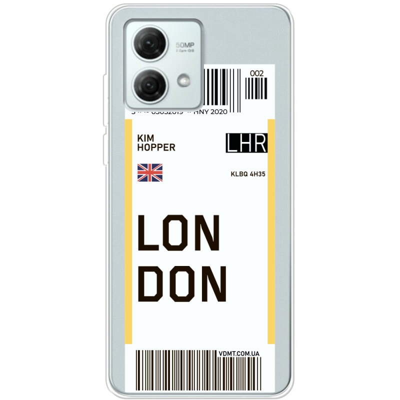 Прозрачный чехол BoxFace Motorola G84 Ticket London