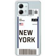 Прозрачный чехол BoxFace Motorola G84 Ticket New York