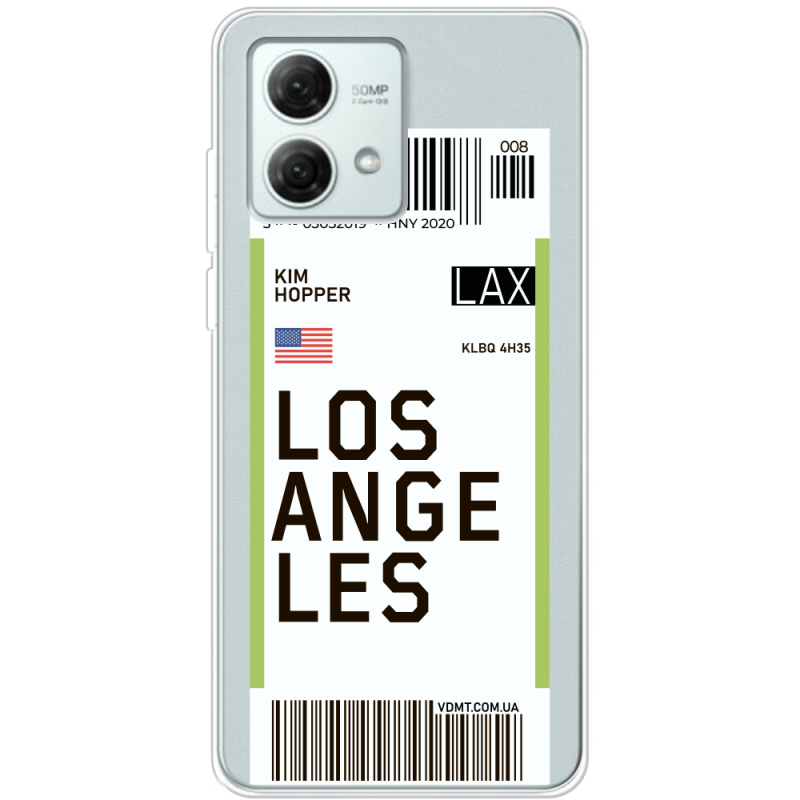 Прозрачный чехол BoxFace Motorola G84 Ticket Los Angeles