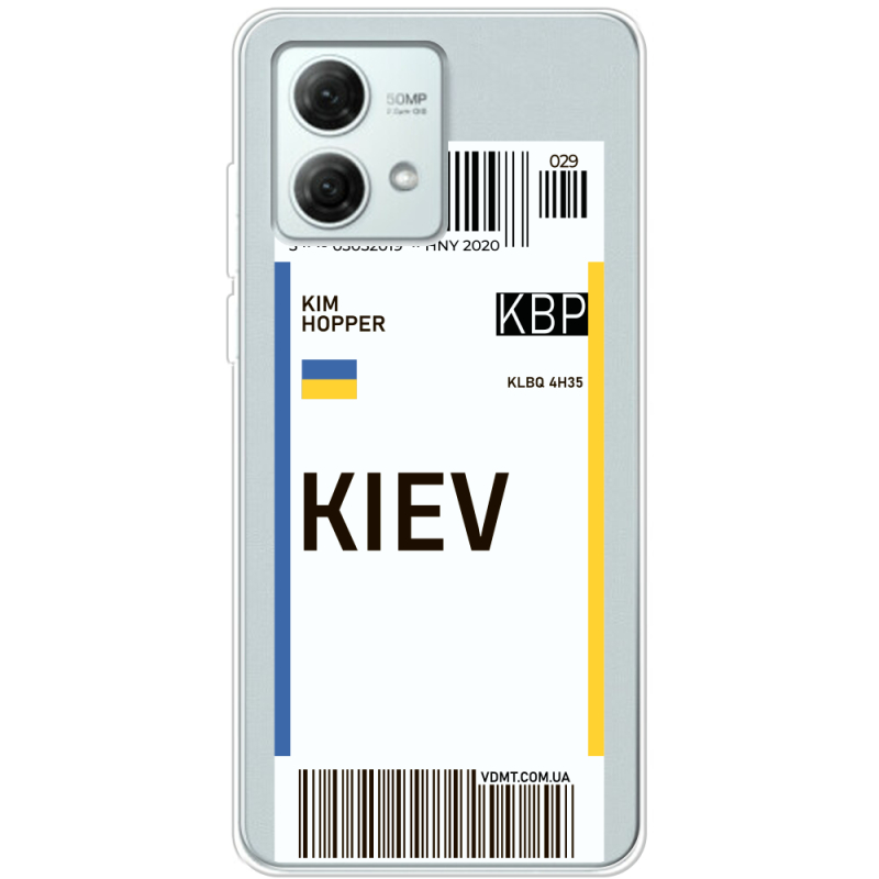 Прозрачный чехол BoxFace Motorola G84 Ticket Kiev