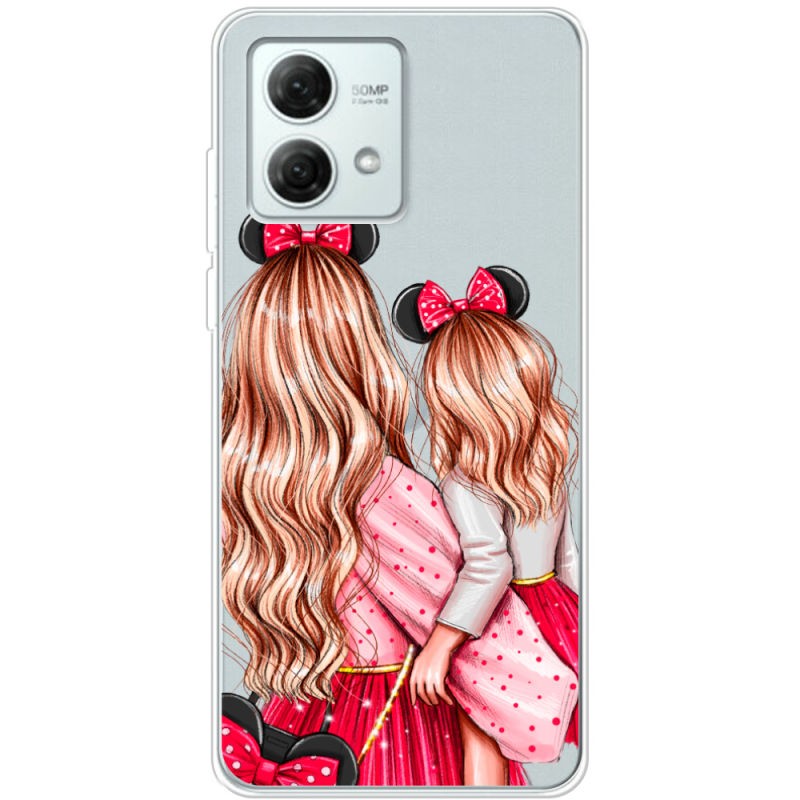 Прозрачный чехол BoxFace Motorola G84 Mouse Girls