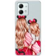 Прозрачный чехол BoxFace Motorola G84 Mouse Girls