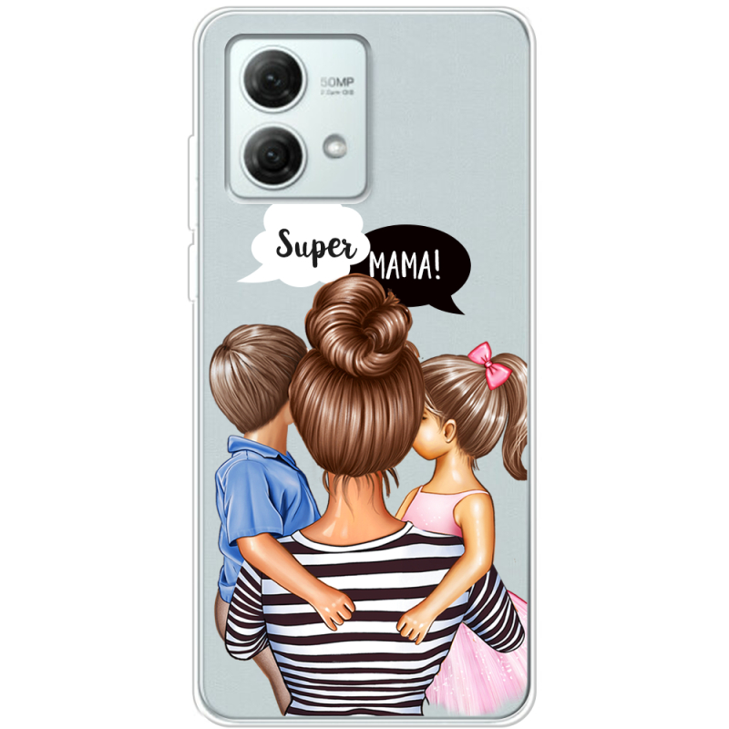 Прозрачный чехол BoxFace Motorola G84 Super Mama