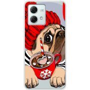 Прозрачный чехол BoxFace Motorola G84 Winter Puggy