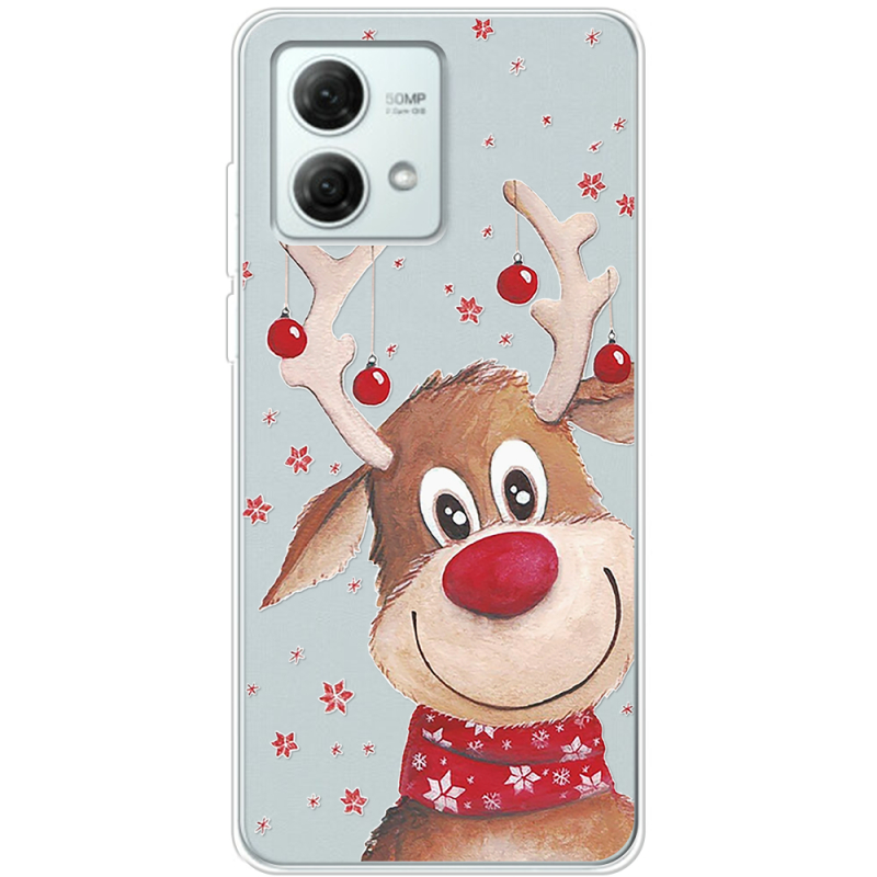 Прозрачный чехол BoxFace Motorola G84 Winter Deer