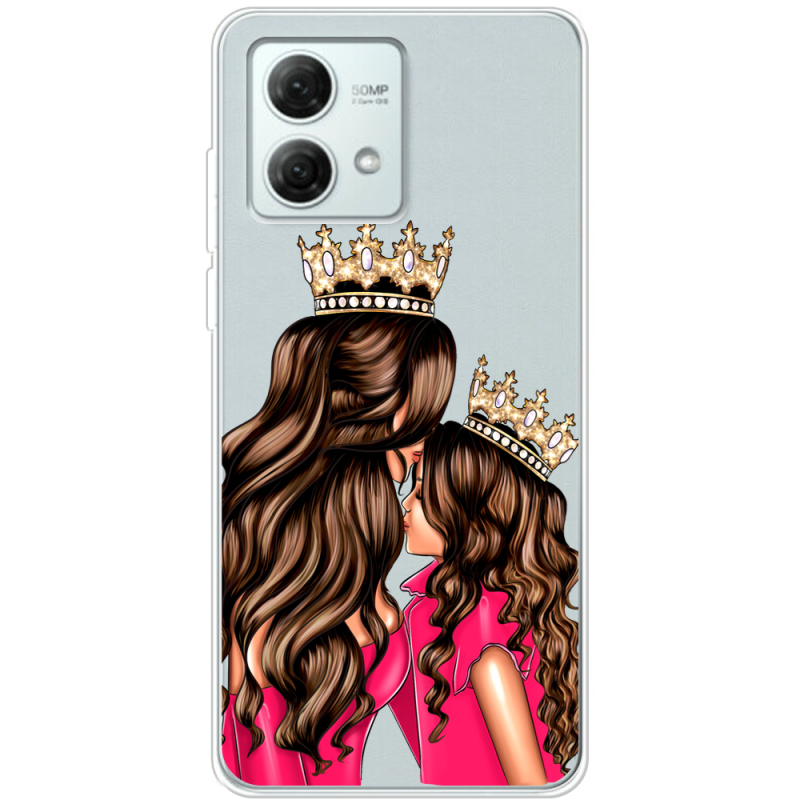 Прозрачный чехол BoxFace Motorola G84 Queen and Princess