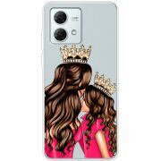 Прозрачный чехол BoxFace Motorola G84 Queen and Princess