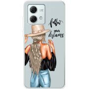 Прозрачный чехол BoxFace Motorola G84 Follow Your Dreams