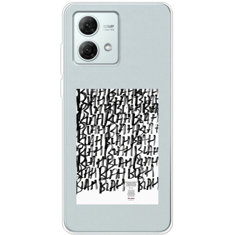 Прозрачный чехол BoxFace Motorola G84 Blah Blah