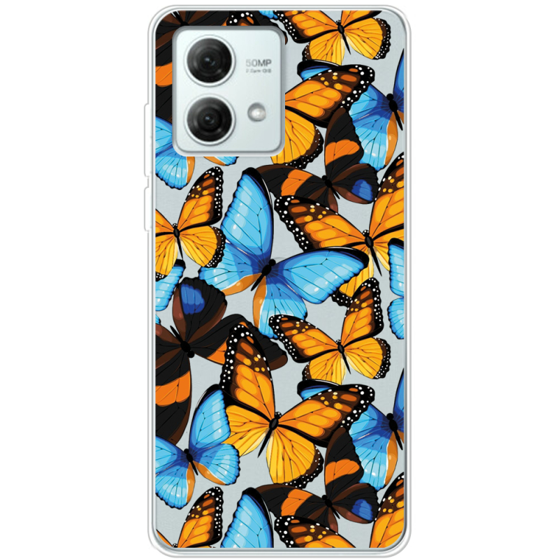 Прозрачный чехол BoxFace Motorola G84 Butterfly Morpho