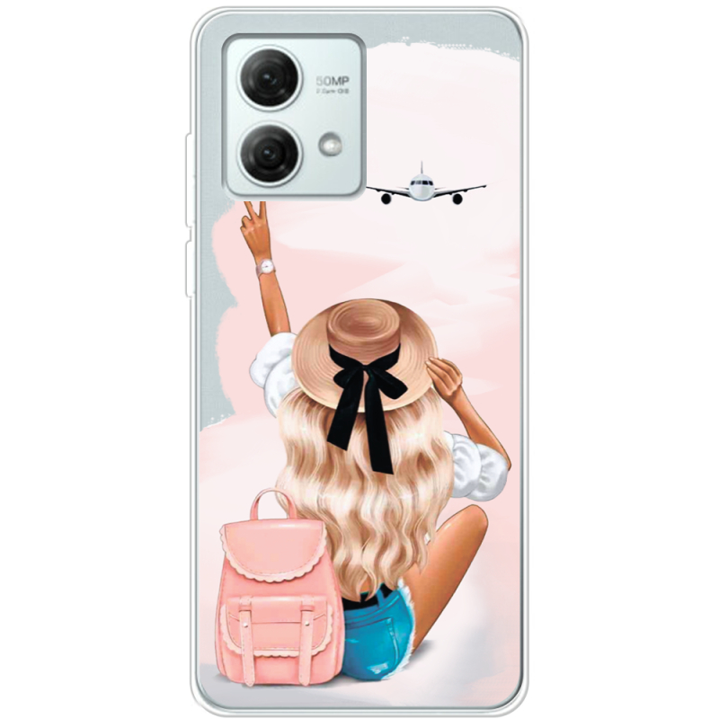Прозрачный чехол BoxFace Motorola G84 Travel Girl