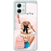 Прозрачный чехол BoxFace Motorola G84 Travel Girl