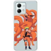 Прозрачный чехол BoxFace Motorola G84 Naruto and Kurama