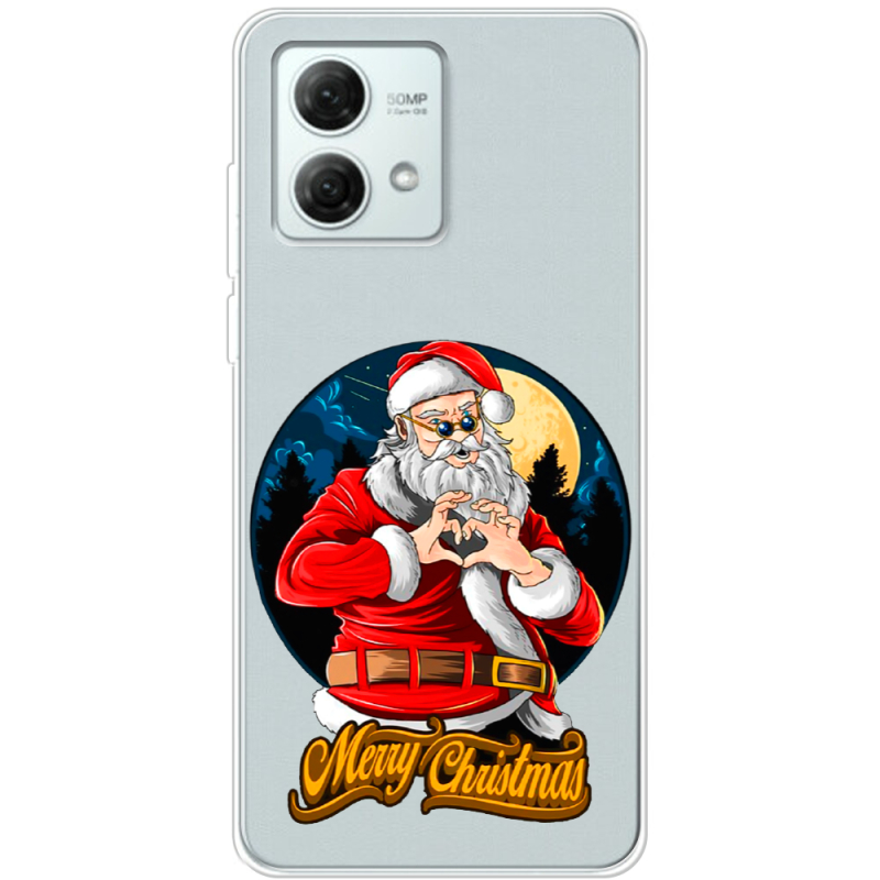 Прозрачный чехол BoxFace Motorola G84 Cool Santa