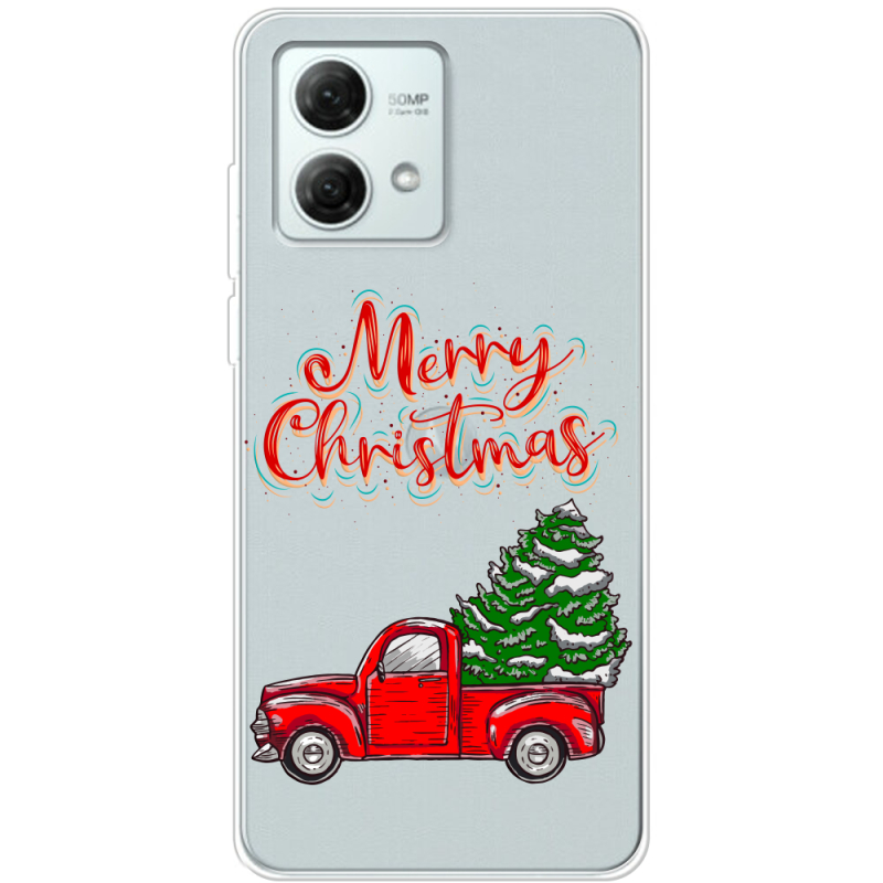 Прозрачный чехол BoxFace Motorola G84 Holiday Car