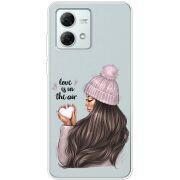 Прозрачный чехол BoxFace Motorola G84 love is in the air