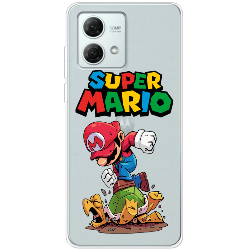 Прозрачный чехол BoxFace Motorola G84 Super Mario