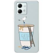 Прозрачный чехол BoxFace Motorola G84 Segull in Cofee Pool
