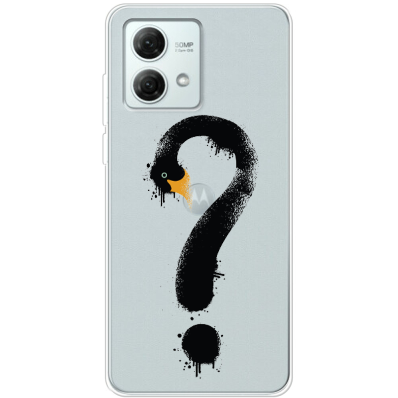 Прозрачный чехол BoxFace Motorola G84 Swan question