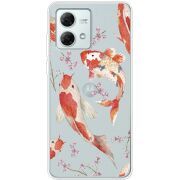 Прозрачный чехол BoxFace Motorola G84 Japanese Koi Fish
